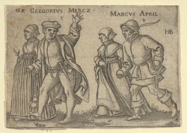 March and April (copy). [Her Gregorius Mercz].