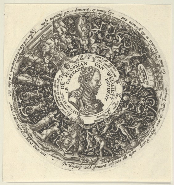 Portrait of William I of Orange, from a Series of Tazza Designs, ca. 1588. Creator: Theodor de Bry.