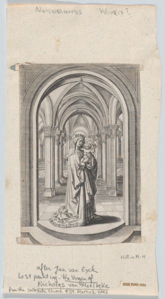Virgin and Child in a Church, also known as the Van Maelbeke Virgin, 1575-1585.