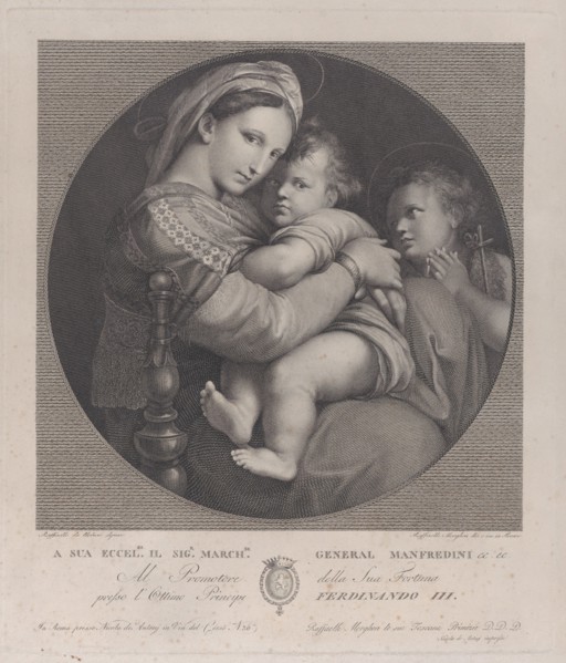 Madonna of the chair (Madonna della Seggiola), 1793.