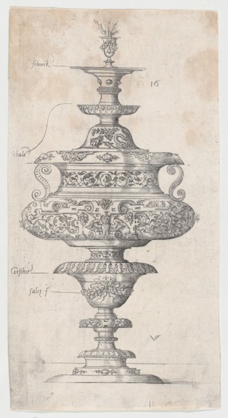 Covered Goblet With Owl,.n.d.