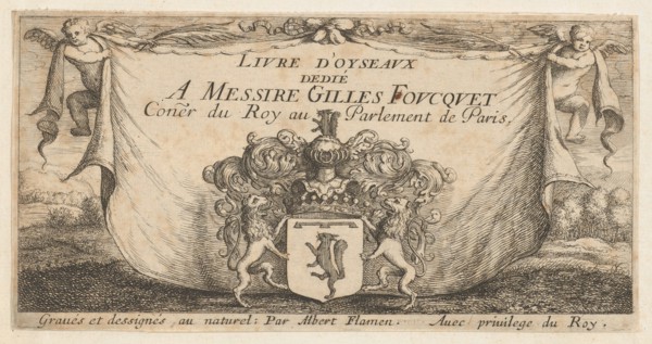 Title Page: Livre d'Oyseaux (Book of Birds), 1655-1660.