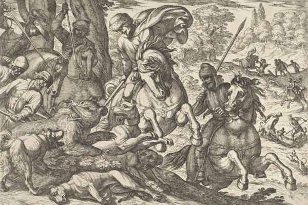 Bear Hunt, from 'Hunting Scenes VI', 1609.