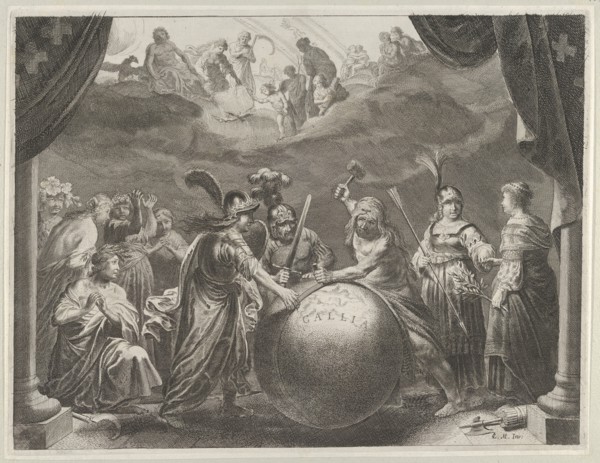 Plate 12: Allegory on the Discord in France, from Caspar Barlaeus, "Medicea Hospes", 1638.