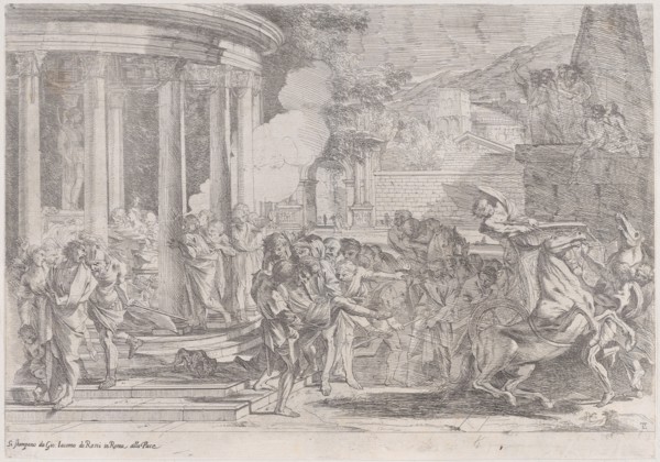 Sinorix carried from the temple of Artemis trying to escape the effects of the poisoning, ca. 1640.