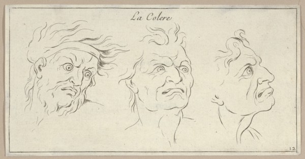 Le Colère (from Caractères des passions, gravés sur les desseins de l'illustre Monsieur le Brun), 1695-1720.