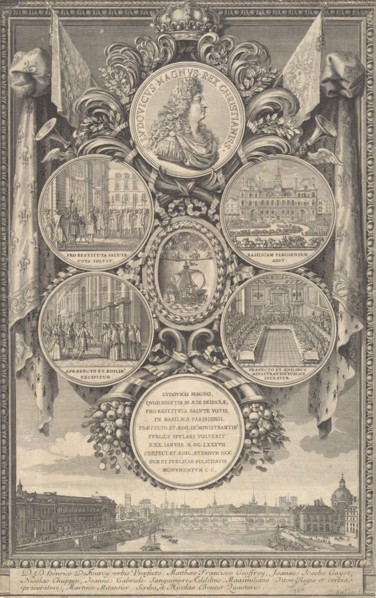 The Reception of Louis XIV at the Hôtel de Ville on the Occasion of his Recovery, January 30, 1687, 1687.