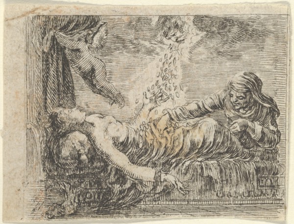 Jupiter and Danaë, from 'Game of Mythology' (Jeu de la Mythologie), 1644.