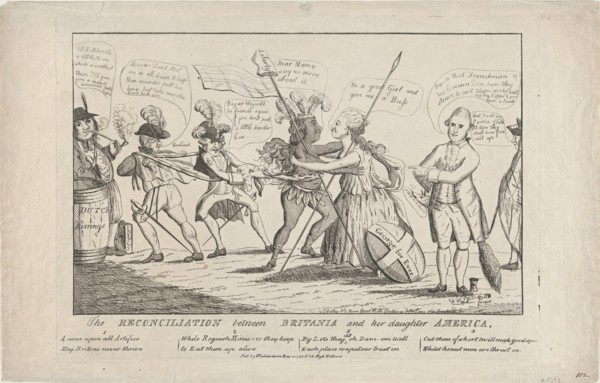The Reconciliation Between Britannia and Her Daughter America, May 11, 1782.