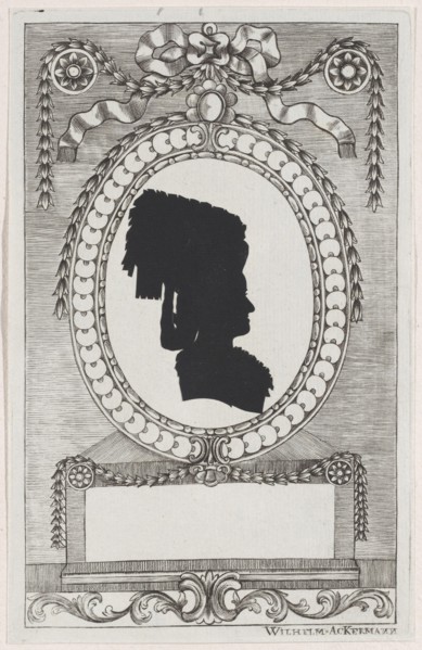 Silhouette of Trapp, Stiftsfräulein, 1784-1834.