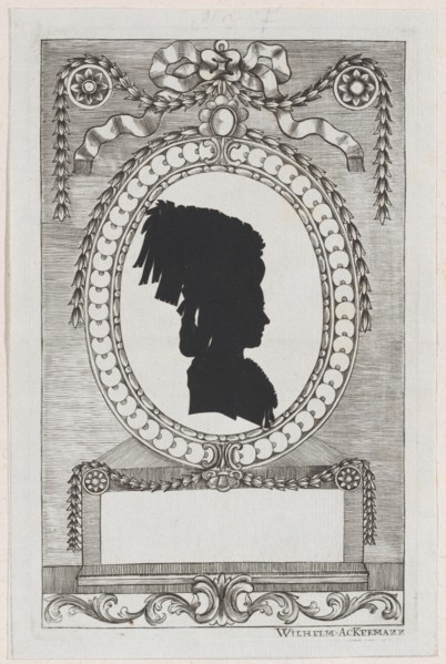 Silhouette of Gräfin Ferrari, 1784-1834.