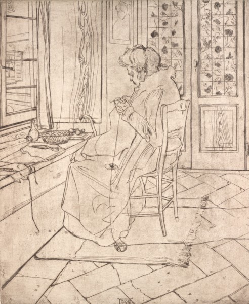 The Artist's Mother Crocheting, 1907.
