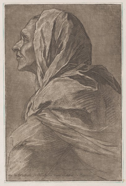 Head of a woman, ca. 1758.