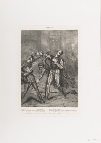 Villain, thou diest: plate 10 from Othello (Act 5, Scene 1), etched 1844, reprinted 1900.