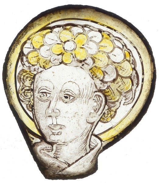 Head of a Saint, British, 15th century.