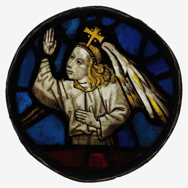Roundel with an Angel, British, mid-15th century.