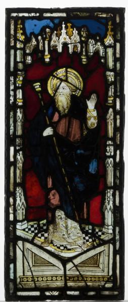 Panel with St. Anthony Abbot, British, 15th-16th century.