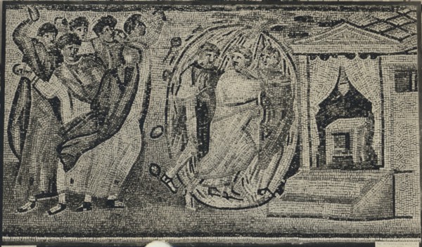Stoning of Moses, Joshua and Caleb, Byzantine, early 20th century (original dated 5th century).