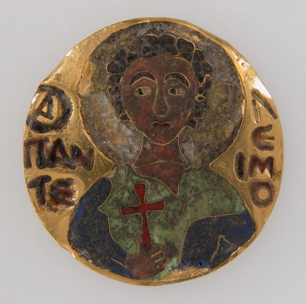 Roundel of Saint Panteleimon, Byzantine, 12th century.