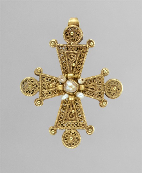 Cross with Pearls, Byzantine, 1200-1400.