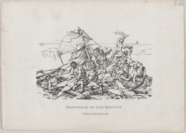Shipwreck of the Meduse, 1820. [The Raft of the Medusa].