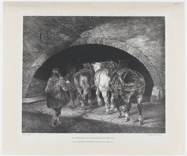 Entrance to the Adelphi Wharf, 1821.