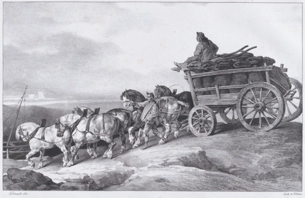 Coal Waggon [sic.] Drawn by Horses, 1822.