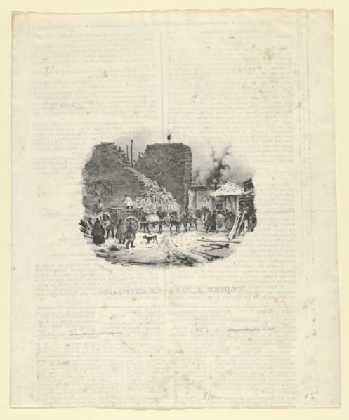 Chantier de Bois a Bruler, 19th century.