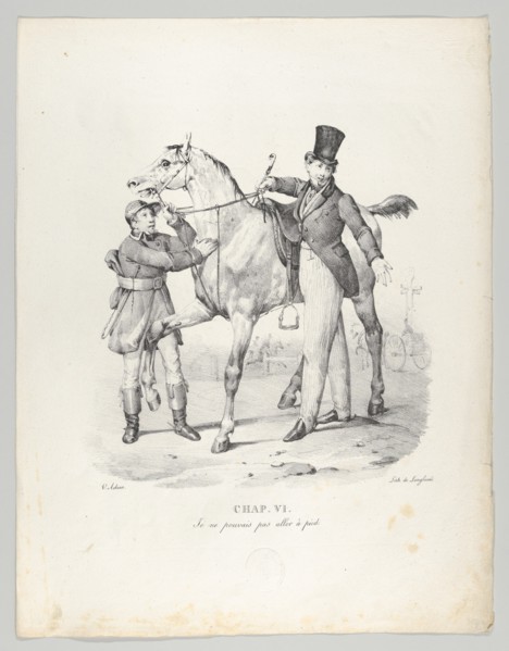 Chap. VI: Je ne pouvais pas aller à pied (I no longer walk anywhere), 1824.
