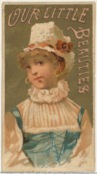 From the Girls and Children series (N58) promoting Our Little Beauties Cigarettes for Allen & Ginter brand tobacco products, 1887.