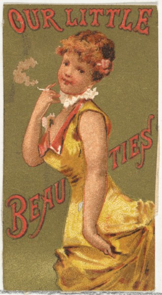 From the Girls and Children series (N58) promoting Our Little Beauties Cigarettes for Allen & Ginter brand tobacco products, 1887.