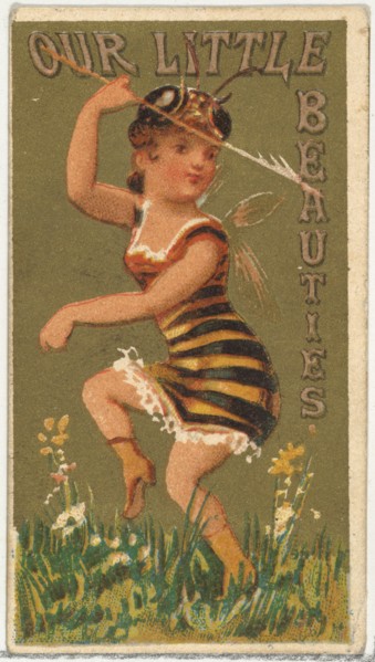 From the Girls and Children series (N58) promoting Our Little Beauties Cigarettes for Allen & Ginter brand tobacco products, 1887.