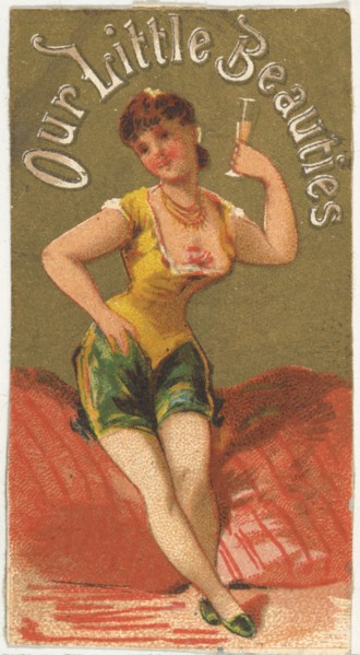 From the Girls and Children series (N58) promoting Our Little Beauties Cigarettes for Allen & Ginter brand tobacco products, 1887.
