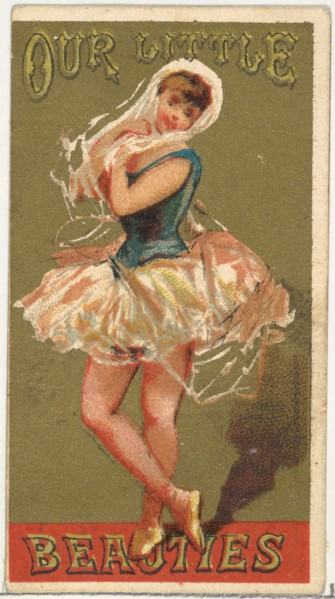 From the Girls and Children series (N58) promoting Our Little Beauties Cigarettes for Allen & Ginter brand tobacco products, 1887.
