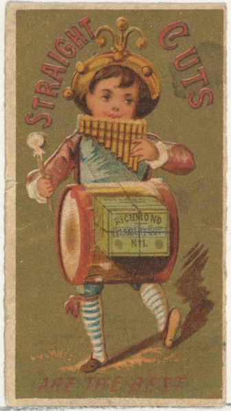 From the Girls and Children series (N65) promoting Richmond Straight Cut Cigarettes for Allen & Ginter brand tobacco products, ca. 1886.