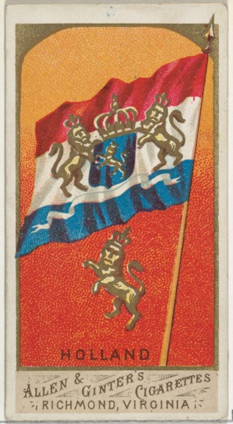 Holland, from Flags of All Nations, Series 1 (N9) for Allen & Ginter Cigarettes Brands, 1887.