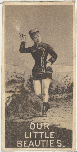 From the Actresses series (N57) promoting Our Little Beauties Cigarettes for Allen & Ginter brand tobacco products, 1890.