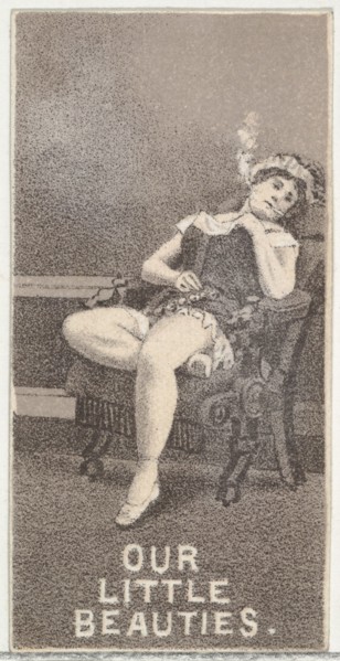 From the Actresses series (N57) promoting Our Little Beauties Cigarettes for Allen & Ginter brand tobacco products, 1890.