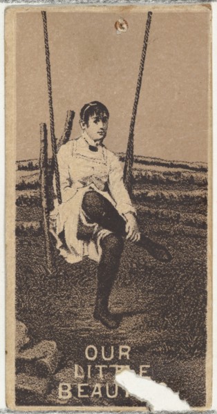 From the Actresses series (N57) promoting Our Little Beauties Cigarettes for Allen & Ginter brand tobacco products, 1890.