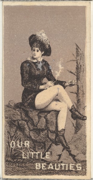 From the Actresses series (N57) promoting Our Little Beauties Cigarettes for Allen & Ginter brand tobacco products, 1890.