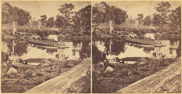 Golbourn Punt at Seymour, Australia, 1860s.