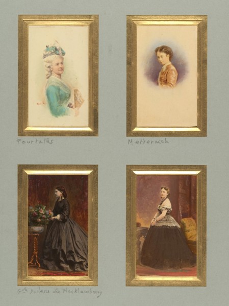 [Pourtalès, Metternich, Grande Duchesse de Mecklemboury, and Unknown Sitter], before 1865.