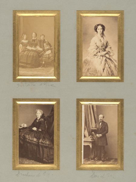 [Duchesse d'Albe, Unknown Sitter, Duchesse de Morny, and Duc de Morny], before 1865.