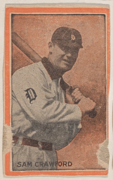 Sam Crawford, from the Baseball Players set (W500) (Orange Borders), 1910.