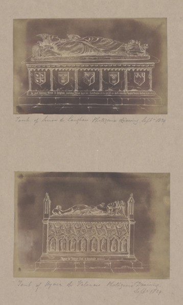 Tomb of Simon de Langham, Tomb of Aymer de Valence, 1839.