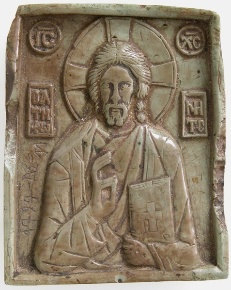 Icon with Christ Pantokrator, Byzantine, ca. 1350 or later.