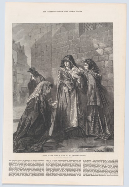 Flight of the Queen of James II, from "Illustrated London News", August 3, 1872.
