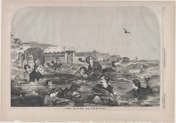 The Bathe at Newport (Harper's Weekly, Vol. II), September 4, 1858.