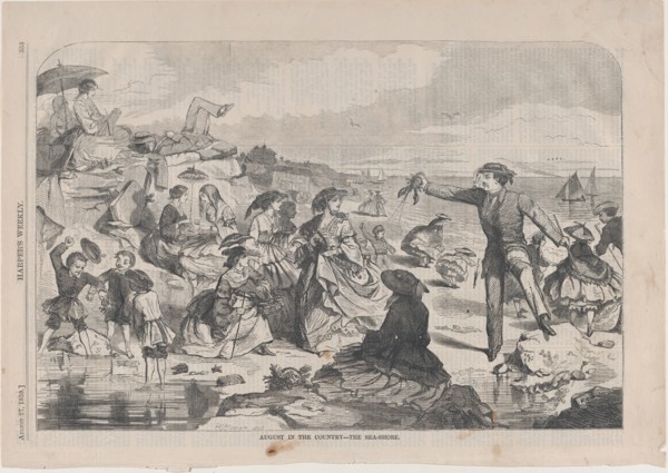 August in the Country - The Sea-Shore (Harper's Weekly, Vol. III), August 27, 1859.