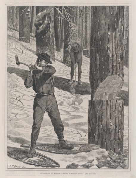 Lumbering in Winter (Every Saturday, Vol. II, New Series), January 28, 1871.